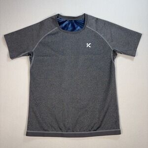 Kewlioo Heat Trapping Sauna‎ T-Shirt Men's M Gray Snug & Tight Fit Gym Workout